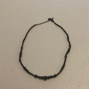 Necklace with black beads